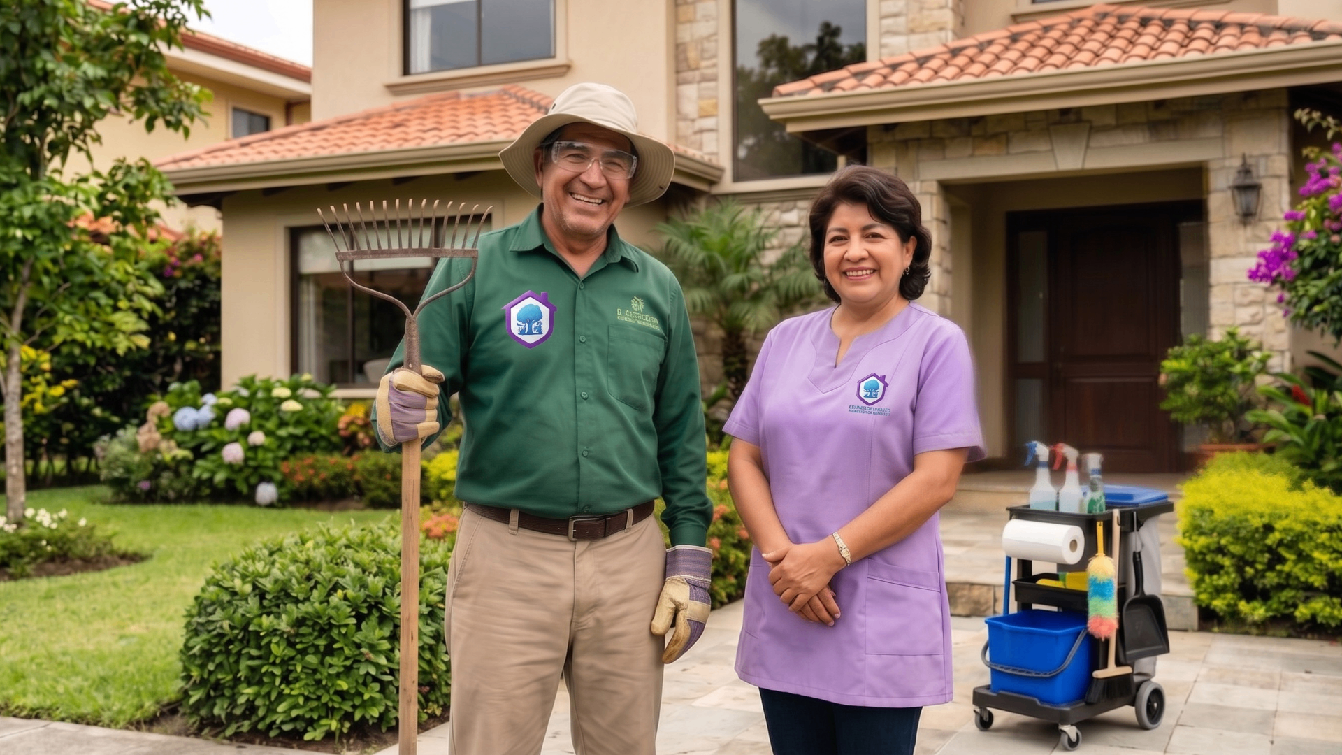 Profesionales amigables de Hogare listos para cuidar tu hogar